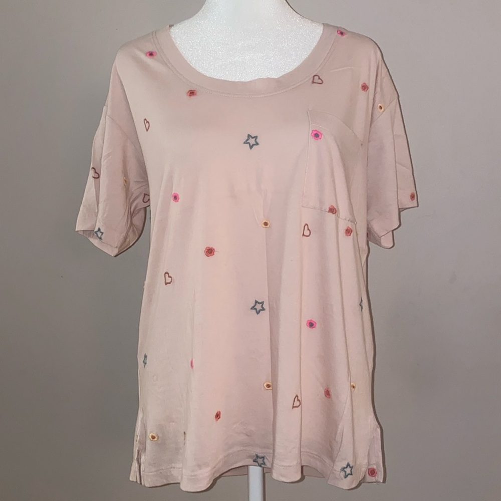Lou & Grey Embroidered Print Tee